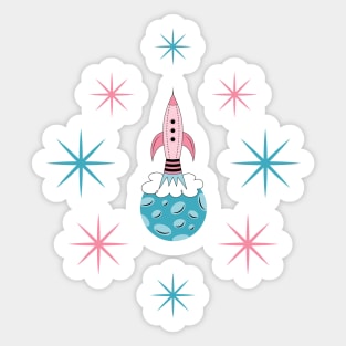 Little Pink Rocket Sticker